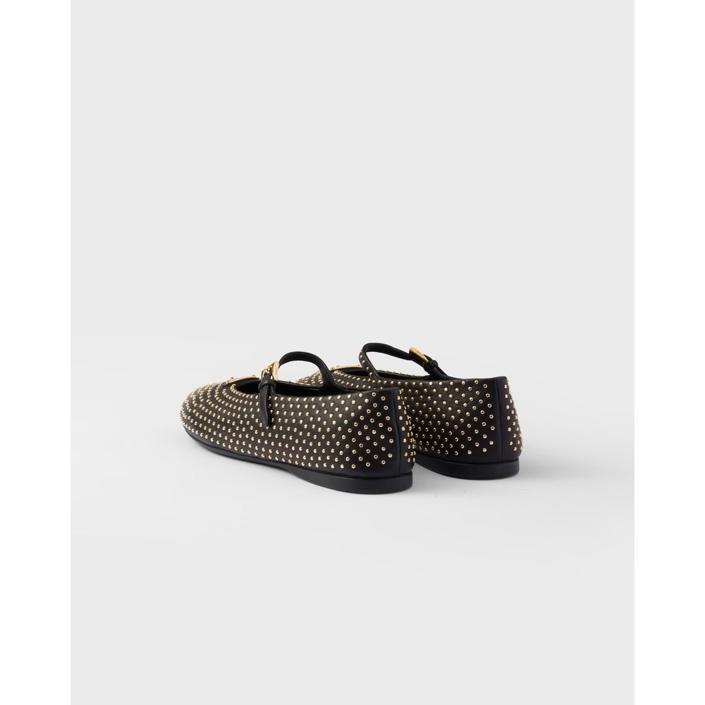 Prada Nappa leather ballerinas with studs RARE - Picture 2 of 4